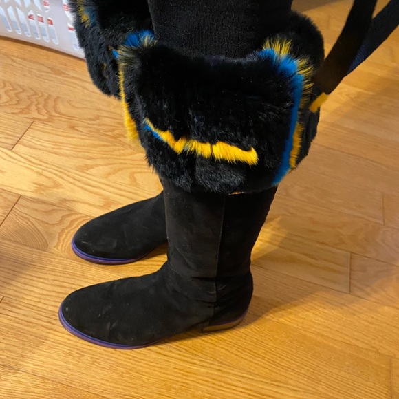 Marino Fabiani black suede boots ! Size 7 - Picture 2 of 4